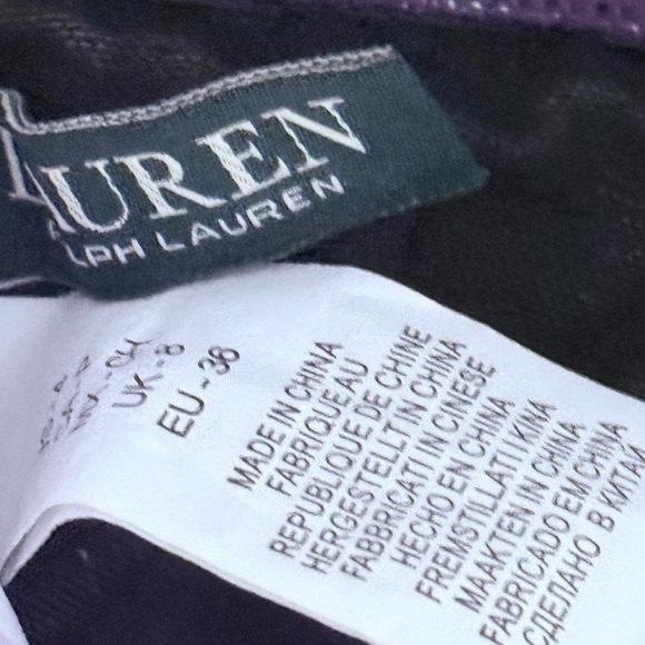 Ralph Lauren Captiva Paisley Two Piece Bandeau Tankini Swimsuit Purple Size 4 - Picture 4 of 12